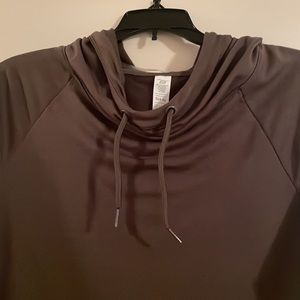Lightweight - super soft - Olive green - athletic hoodie - hi-lo fit - thumbhole